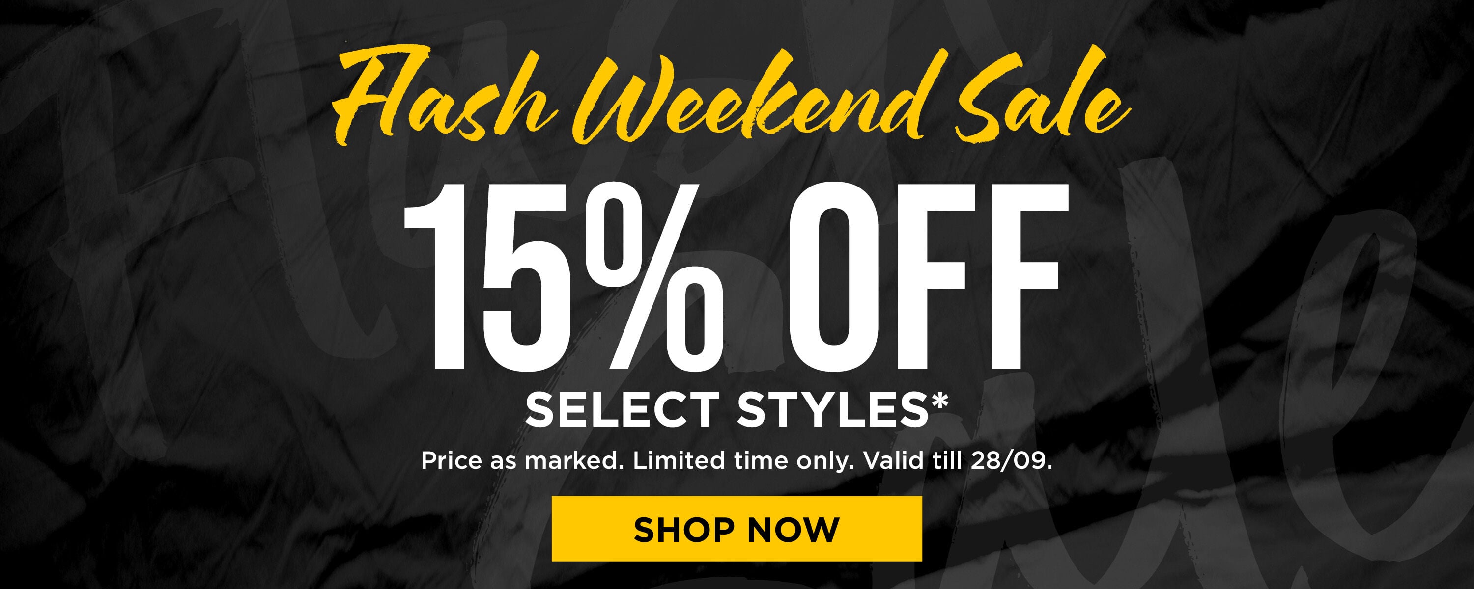 Flash Weekend Sale
